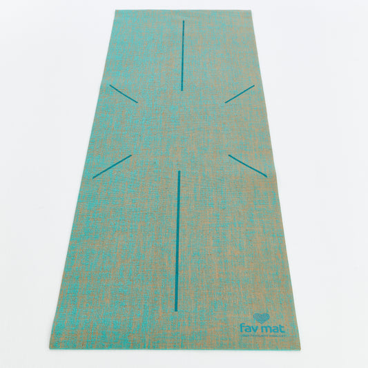 JUTE Studio Mat Turquoise - 5mm / Easy Clean / Good Grip